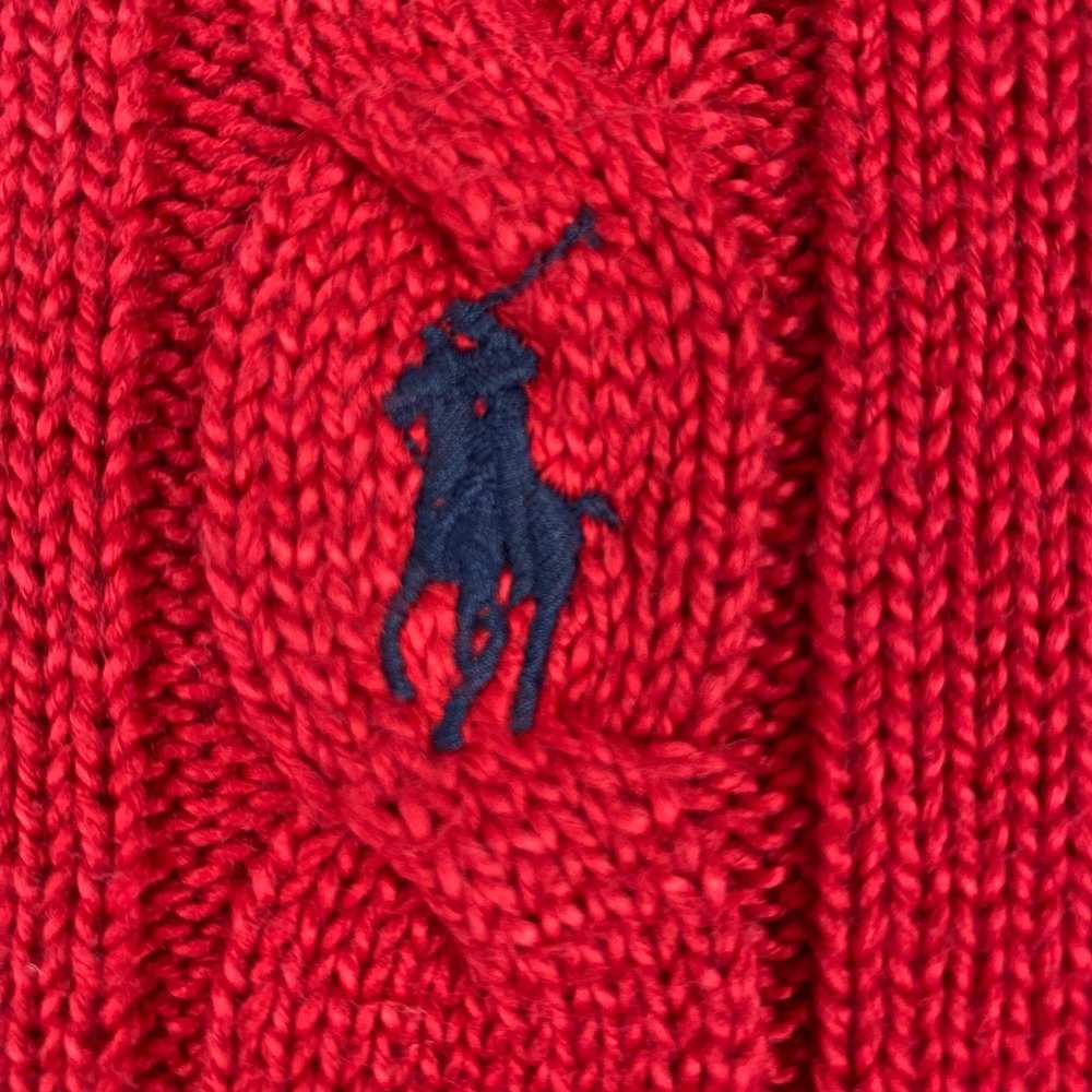 Polo Ralph Lauren Sweater Mens 4XB Cable Knit Cotton crew neck Pullover Pony - Picture 3 of 13